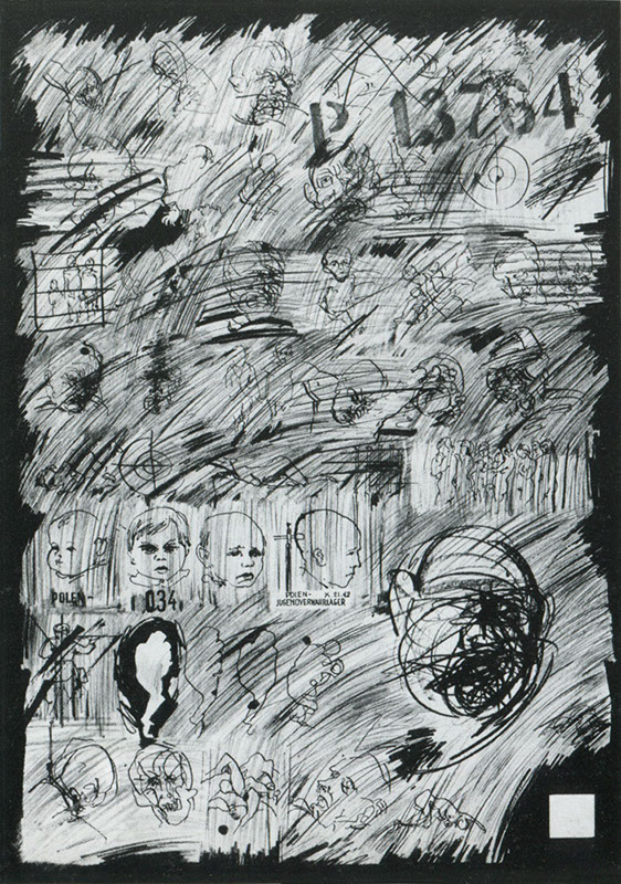 66 Władysław Pitala, Nie zatarte ślady pamięci I, rysunek, 1993