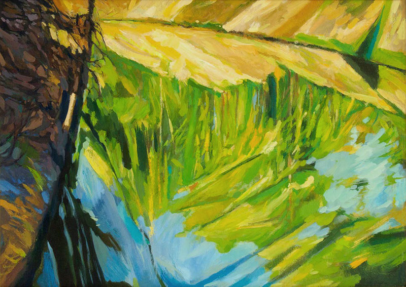 36 Władysław Pitala, Landscape - Brda, olej