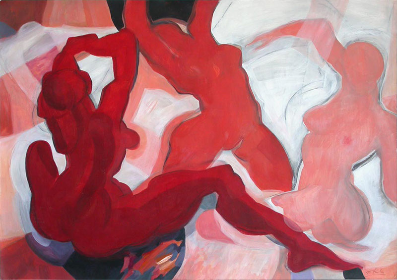 54 Władysław Pitala, TAN, akryl, nude dance