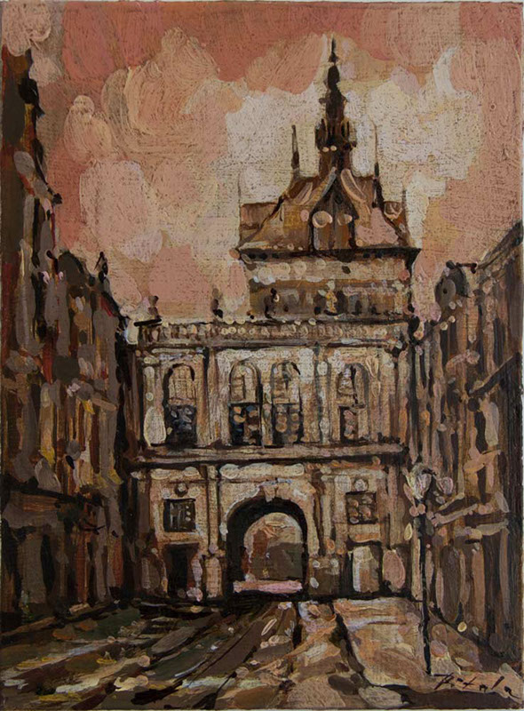 61 Władysław Pitala, Gdańsk, Złota Brama, techn mieszana
